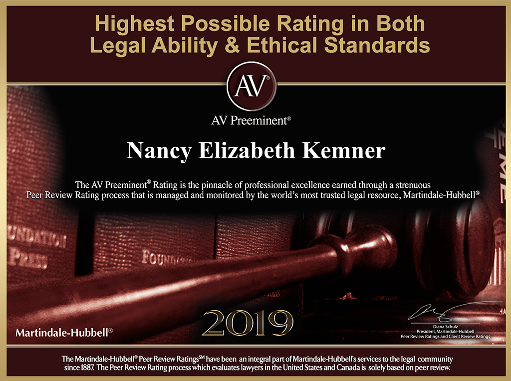 nancy-kemner-elder-law-estate-planning-trust-probate-florida-Martindale Hubbell 2019